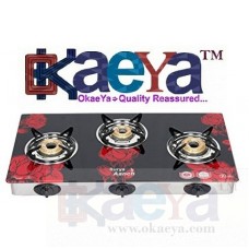 OkaeYa surya aanch CookTop 3 Burners Gas Stove(color may vary)